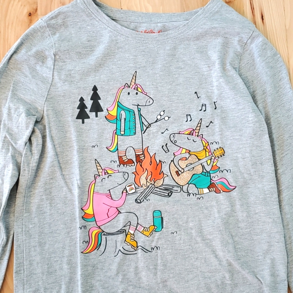 CAT & JACK Unicorn Campfire fall shirt